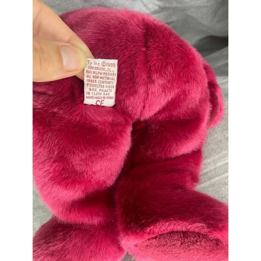 Vintage 1998 Ty‎ Beanie Buddy Teddy Cranberry